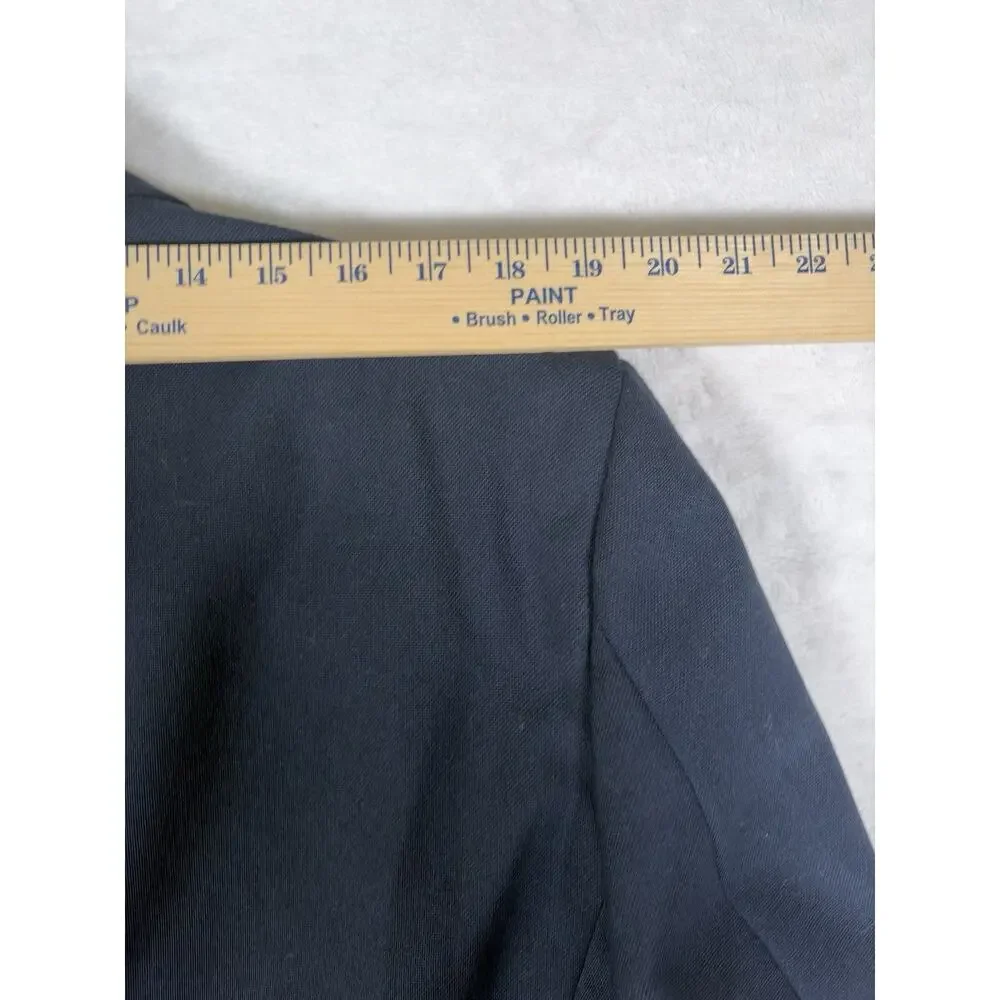 Stafford 2 Men’s Navy Blue Wool Blend Blazer Gold Tone Buttons 40R Classic